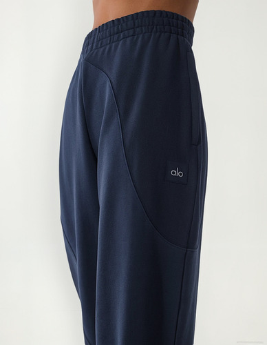 Alo Yoga Pantalón Jogger Unisex Make Waves - Original Azul Marino Make Waves L - 12