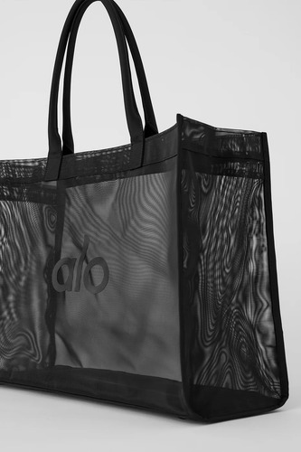 Alo Yoga Totebag 100% Nylon Malla Semitransparente Negro