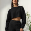 Alo Yoga Extreme Cropped Pullover -buzo Negro Original S - 4 Negro Cropped