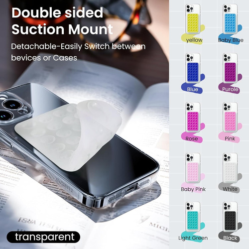 Sopapa Soportes De Silicona Telefono Con Agarre Adhesivo Transparente Ventosas De Doble Cara