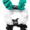 Alo Yoga Fresh Mini Scrunchie (3-pack) Colitas De Cabello Verde Blanco Y Negro Fresh Mini Scrunchie