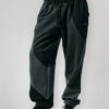 Alo Yoga Make Waves Pantalón Jogger Deportivos Unisex Negro Tejido French Terry S - 4