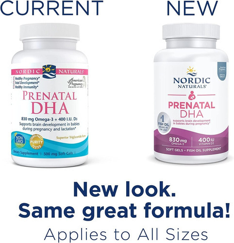 Nordic Naturals Prenatal Dha Omega-3 Vitamina D3 90 Cápsulas Sabor Sin Sabor