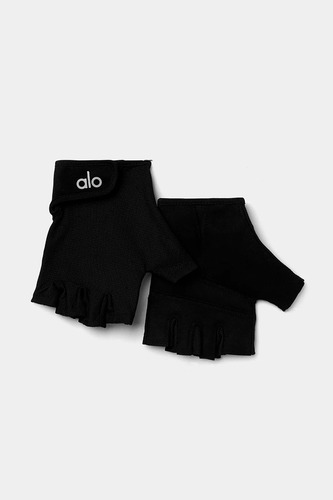 Alo Yoga Guantes Gym Gimnasio Negros - Power Moves Workout Negro Ergonómico Sin Dedos Para Máxima Libertad M