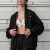 Alo Yoga Buzo Canguro Accolade Full Zip Hoodie Oversi Xs - 2 Negro Accolade Full Zip
