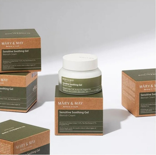 Mary&may Sensitive Soothing Gel - Crema Calmante Antirojeces Momento De Aplicación Día/noche Tipo De Piel Mixta/sensible