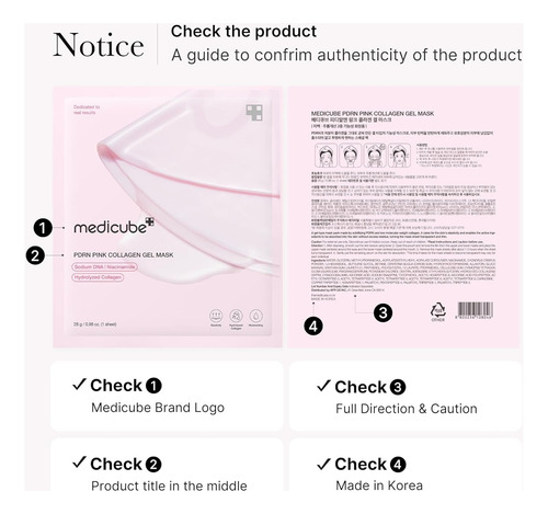 Mascarilla Facial Gel De Colágeno Rosa Medicube Salmon Pdrn Normal
