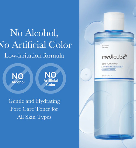 Medicube Zero Pore Tonico Facial Reductor De Poros E Hidrata Normal Grasa Mixta Sensible Día/noche