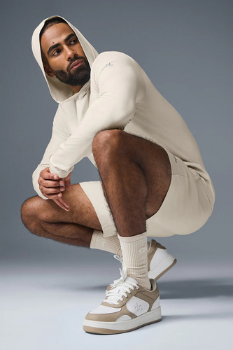 Alo Yoga Remera De Manga Larga Con Capucha Para Hombre Conqu Bone Conquer Reform Long M Lisa
