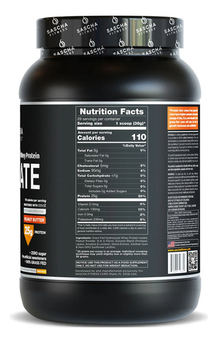 Proteína Sascha Fitness Whey Protein Isolate- Varios Sabores