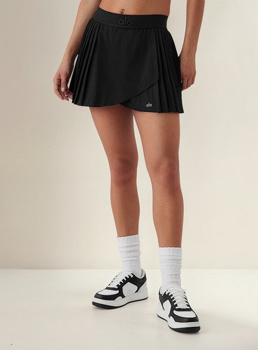 Alo Yoga Pollera Deportivo Actitud Aces Tennis Skirt Negro Xs - 2