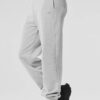 Alo Yoga Pantalón Jogger Deporti Accolade Sweatpant Unisex Gris Claro French Terry M - 8