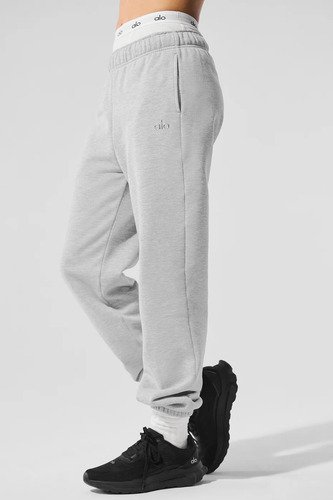Alo Yoga Pantalón Jogger Deporti Accolade Sweatpant Unisex Gris Claro French Terry Xl - 16