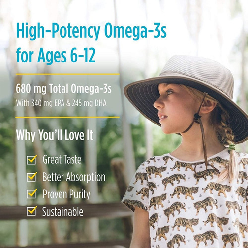 Omega 3 Nordic Naturals Ultimate Omega Junior Niños Frutilla Frutilla