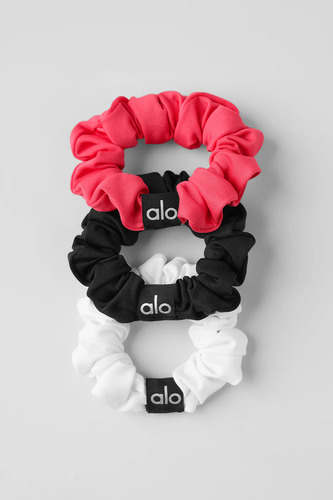 Alo Yoga Fresh Mini Scrunchie (3-pack) Colitas De Cabello Rojo Negro Y Blanco Fresh Mini Scrunchie