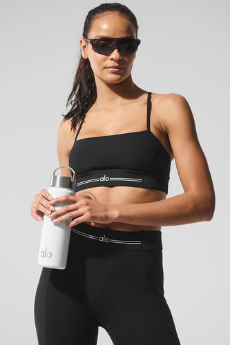 Alo Yoga Corpiño Deportivo Alosoft Relay Top - Original Negro Alosoft Relay M