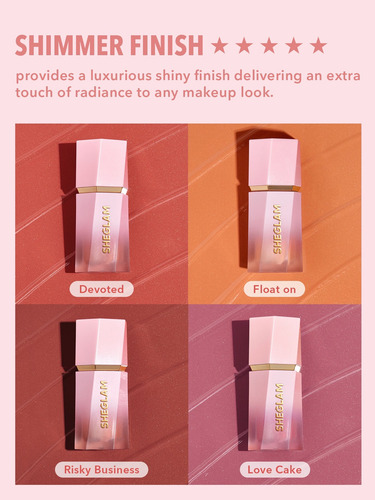 Sheglam Blush Rubor Colorete Liquido Con Shimmer Glitter Ton Love Cake