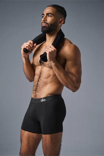 Alo Yoga Boxer - Calzoncillos Comodidad Absoluta - Original Negro Liso 2xl