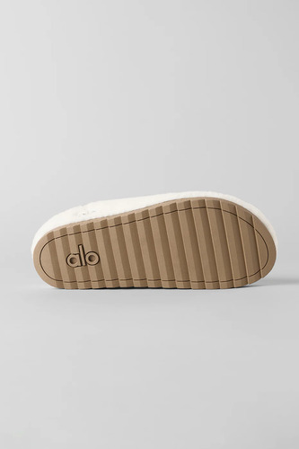 Alo Yoga Pantuflas Ojotas Recovery Slipper Comodidad Total Blanco Sherpa Recovery Slipper 42 Ar