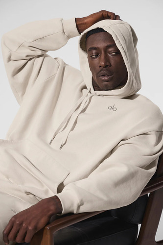 Alo Yoga Campera Accolade Hoodie Unisex Beige S - 4 Accolade Hoodie