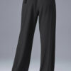 Alo Yoga Pantalón Ancho Suit Up Trouser (long) Negro Tela Liviana Y Ligeramente Satinada Con Efecto Swishy S - 4