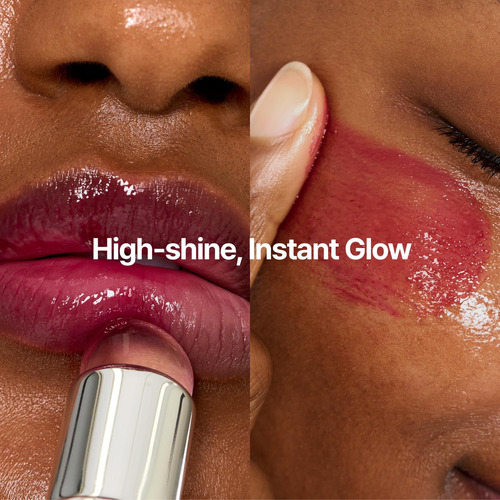 Fwee Labial De Gelatina Brillante + Llavero- Labios Y Rubor Glaseado Rosado
