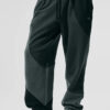 Alo Yoga Make Waves Pantalón Jogger Deportivos Unisex Negro Tejido French Terry Xs - 2