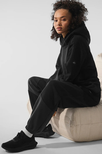 Alo Yoga Chompa Buzo Hoodie Unisex Make Waves Original L - 12 Negro Make Waves