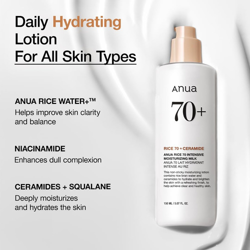 Anua Rice 70 Glow Milky Toner 250ml- Tónico Facial Momento De Aplicación Día/noche Tipo De Piel Todo Tipo De Piel