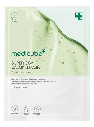 Medicube Mascarilla Super Cica Calming - Calmante Intensiva Todo Tipo De Piel
