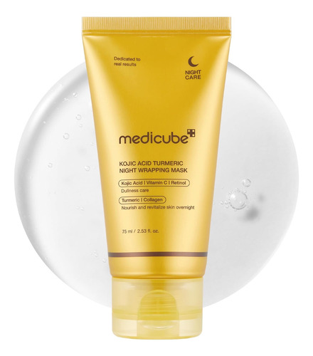Medicube Mascarilla De Cúrcuma Y Ácido Kójico, Piel Luminos Normal