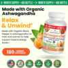Natures Branch Suplemento Ashwagandha Orgánica Con Pimienta Sin Sabor