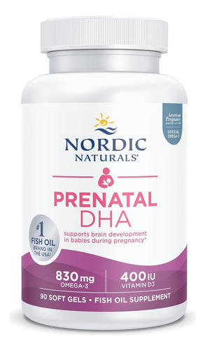 Nordic Naturals Prenatal Dha Omega-3 Vitamina D3 90 Cápsulas Sin Sabor