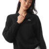Alo Yoga Remera Ccolade Crew Neck Pullover Suéter De French Negro French Terry Con Textura Lisa Por Fuera Y Afelpada Por Dentro S - 32