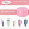 Accesorios Siliconapara Vasos Stanley Llaveros Rosa Brillos Rosa Con Brillos