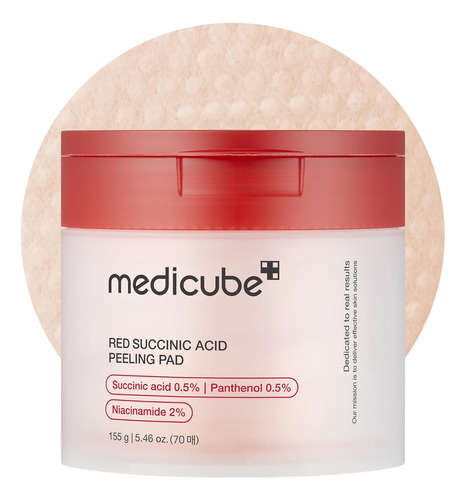 Medicube Almohadillas Red Succinic Acid Peeling Facial Grasa Noche