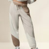 Alo Yoga Make Waves Pantalón Jogger Deportivos Unisex Blanco Y Marron Tejido French Terry Xl - 16