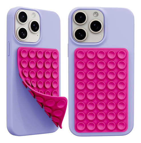 Sopapa Soportes De Silicona Telefono Con Agarre Adhesivo Fucsia Ventosas De Doble Cara