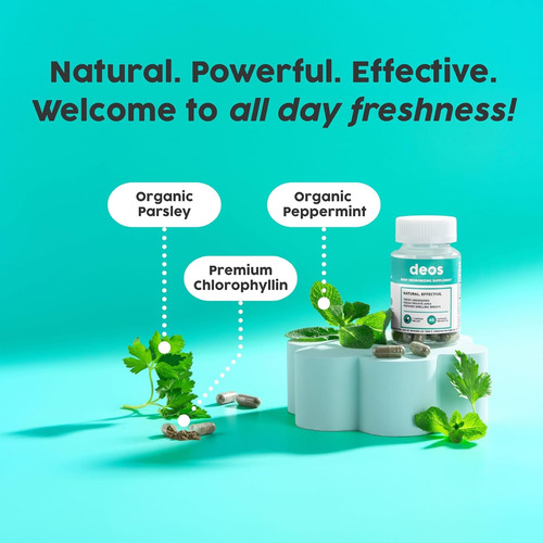 Deos - Suplemento Naturales De Desodorante Interno 30 Caps Sin Sabor