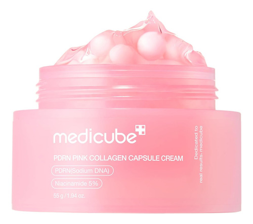 Medicube Salmon Dna Pdrn Crema De Cápsula De Colágeno Rosa Todo Tipo De Piel Día/noche