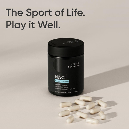 Sports Research Nac N-acetilcisteína 600 Mg 90 Cáps Vegetal Sin Sabor