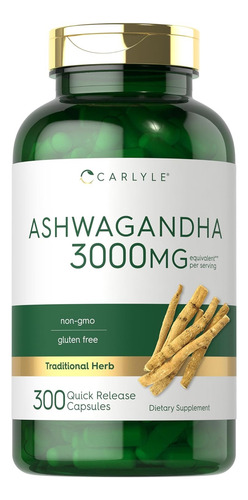 Carlyle Ashwagandha Ultra Concetrada 3000mg Adaptogeno Sin Sabor