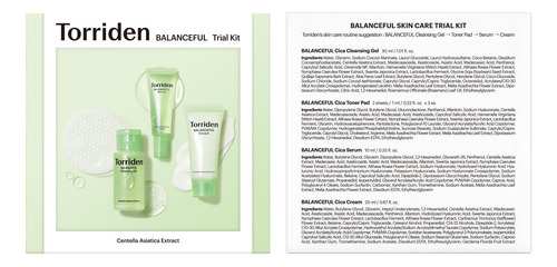 Torriden Balanceful Trial Kit 4 Para Piel Sensible, Grasa