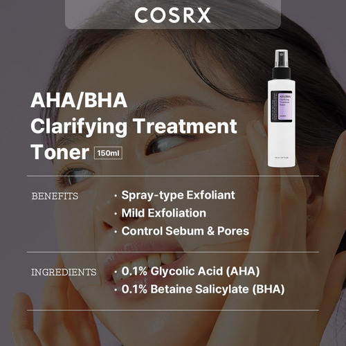 Tónico Exfoliante Facial Cosrx Aha/bha Reduce Poros Y Brotes Todo Tipo De Piel