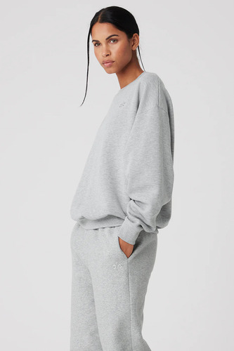 Alo Yoga Campera Accolade Crew Neck Buzo Gris S - 4 Accolade Crew Neck