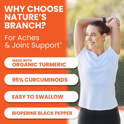 Natures Branch Suplemento Turmeric Curcumin Extracto Pimient Sin Sabor