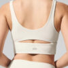 Alo Yoga Top Deportivo Slit Bra Textura Acanalada Beige Slit Bra S