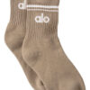 Alo Yoga Medias Unisex Half-crew Throwback Sock Color Beige Marrón Claro M
