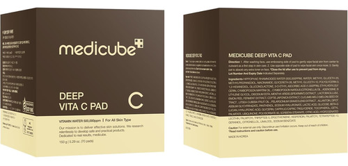 Medicube Almohadillas Faciales Deep Vita C Luminosidad Visib Todo Tipo De Piel