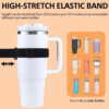 Accesorio Para Botella Bolsa Con 5 Charms Decorativos Negro